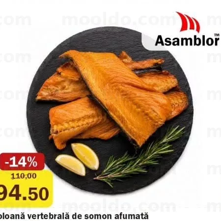 Coloană vertebrală de somon afumată "Asamblor"