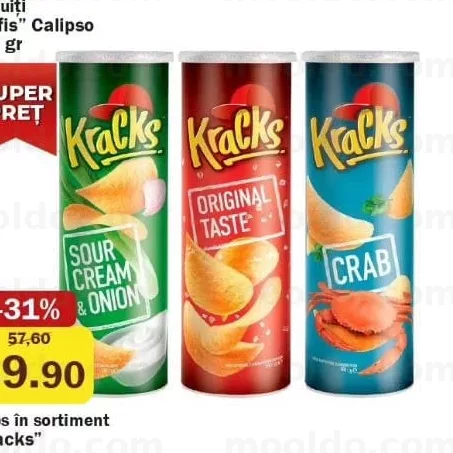 Чипсы в ассортименте "Kracks"
