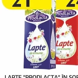 LAPTE "PRODLACTA" ÎN SORTIMENT, 1 L.