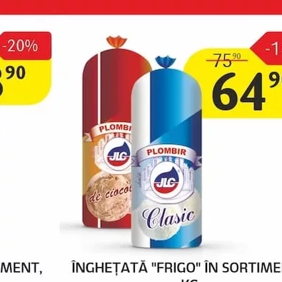 ÎNGHEȚATĂ "FRIGO" ÎN SORTIMENT, 1 KG.