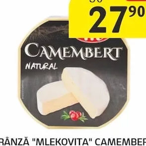 BRÂNZĂ "MLEKOVITA" CAMEMBERT, 120 G.