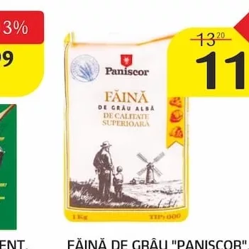 FĂINĂ DE GRÂU "PANISCOR", 1 KG.