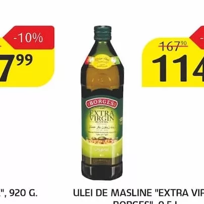 ULEI DE MĂSLINE "EXTRA VIRGIN BORGES", 0.5 L.