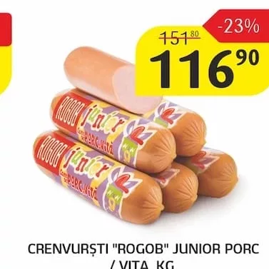 CRENVURȘTI "ROGOB" JUNIOR PORC / VITA, KG.