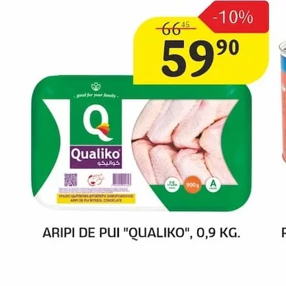ARIPI DE PUI "QUALIKO", 0,9 KG.