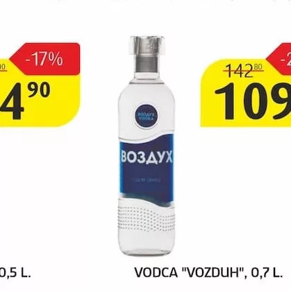 VODCA "VOZDUH", 0,7 L