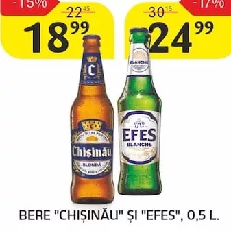 BERE "CHIȘINĂU" ȘI "EFES", 0,5 L