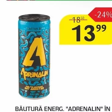 BĂUTURĂ ENERG. "ADRENALIN" ÎN SORTIMENT, 0,25 L.