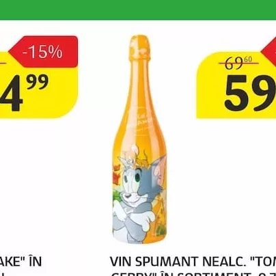 VIN SPUMANT NEALC. "TOM & GERRY" ÎN SORTIMENT, 0,75 L.