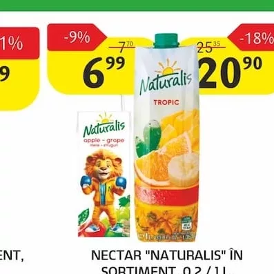 NECTAR "NATURALIS" ÎN SORTIMENT, 0,2 / 1 L.