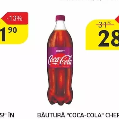 BĂUTURĂ "COCA-COLA" CHERRY, 1,25 L.