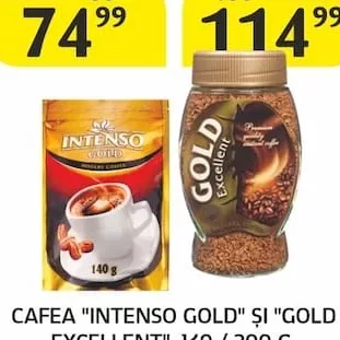 CAFEA "INTENSO GOLD" ȘI "GOLD EXCELLENT", 140 / 200 G.