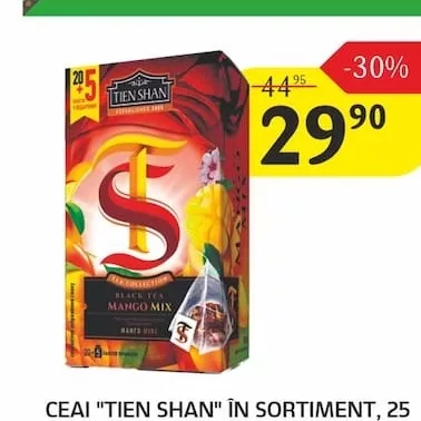 CEAI "TIEN SHAN" ÎN SORTIMENT, 25 X 1,6 G.