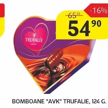 BOMBOANE "AVK" TRUFALIE, 124 G.