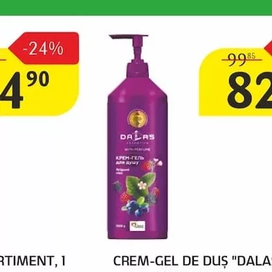 CREM-GEL DE DUȘ "DALAS" ÎN SORTIMENT, 1 L.