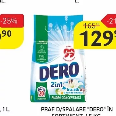 PRAF D/SPĂLARE "DERO" ÎN SORTIMENT, 1,5 KG.