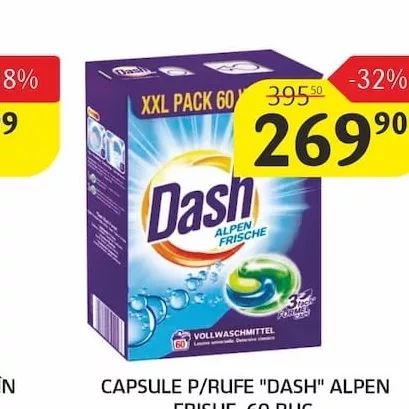CAPSULE P/RUFE "DASH" ALPEN FRISHE, 60 BUC.