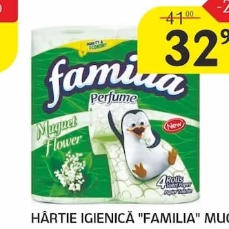 HÂRTIE IGIENICĂ "FAMILIA" MUGUET FLOWER, 4 BUC.