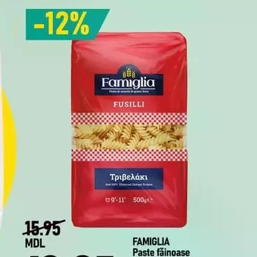 FAMIGLIA Paste făinoase sortiment divers 500g