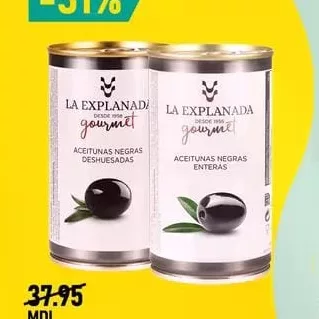 EXPLANADA GOURMET Olive negre cu/ fără sâmburi 370ml