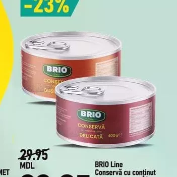 BRIO LINE Conservă cu conținut de carne delicată/ gustoasă 300g