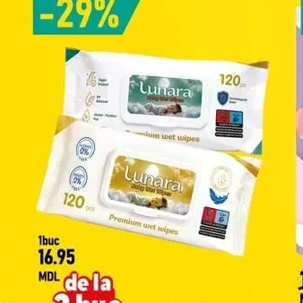 LUNARA Șervețele umede 120buc