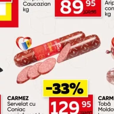 CARMEZ Servelat cu Coniac semiafumat kg