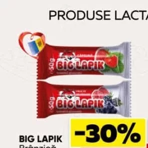 BIG LAPIK Brânzică glazurată sortiment divers 50g