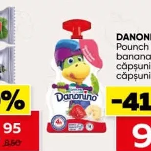 DANONINO Pounch banană-căpșuni/căpșuni 70g