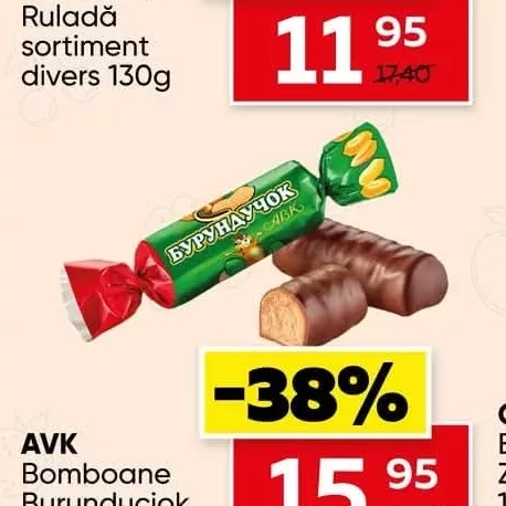 AVK Bomboane Burunduciok 136g
