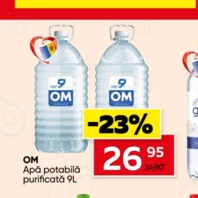 OM Apă potabilă purificată 9L