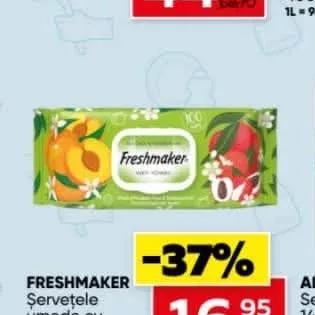 FRESHMAKER Șervețele umede cu capac Fructe 100buc