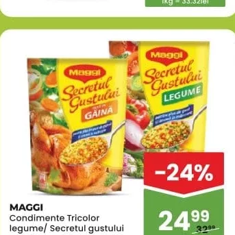 MAGGI Condimente Tricolor legume/ Secretul gustului găină 200g