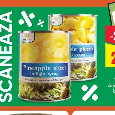 Ananas inele/ bucăți 565g Ананас