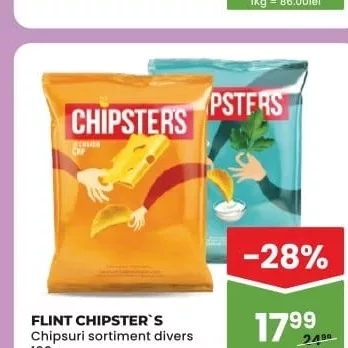 FLINT CHIPSTER'S Chipsuri sortiment divers 100g