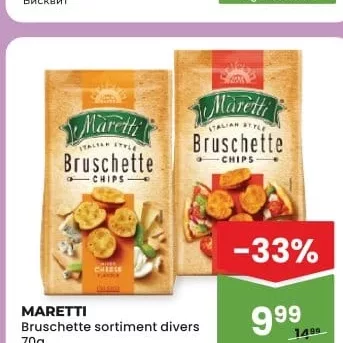 MARETTI Bruschette sortiment divers 70g