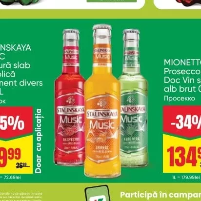 STALINSKAYA MUSIC Băutură slab alcoolică sortiment divers 0.275L