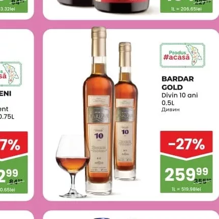BARDAR GOLD Divin 10 ani 0.5L
