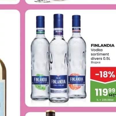 FINLANDIA Vodka sortiment divers 0.5L