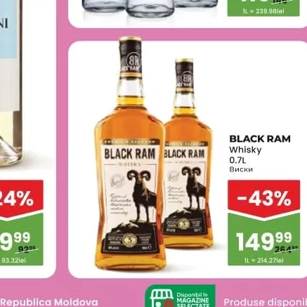 BLACK RAM Whisky 0.7L