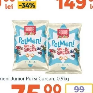 Pelmeni Junior Pui și Curcan, 0,9kg