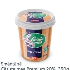 Smântână Căsuța mea Premium 20%, 350g