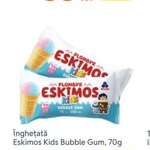 Înghețată Eskimos Kids Bubble Gum, 70g