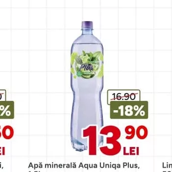 Мінеральна вода Aqua Uniqa Plus, 1.5L