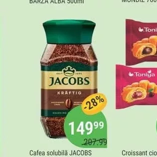 Cafea solubilă JACOBS Kraftig 200g