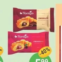 Croissant ciocolată/vișină TONIYA 60g