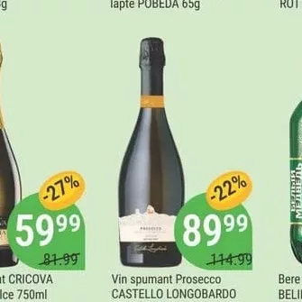 Vin spumant Prosecco CASTELLO LONGOBARDO 750ml