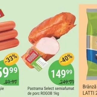Pastrama Select semiafumat de porc ROGOB 1kg