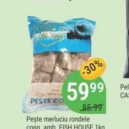 Pește merluciu rondele cong. amb. FISH HOUSE 1kg