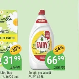 Soluție p-u veselă FAIRY 1.35L